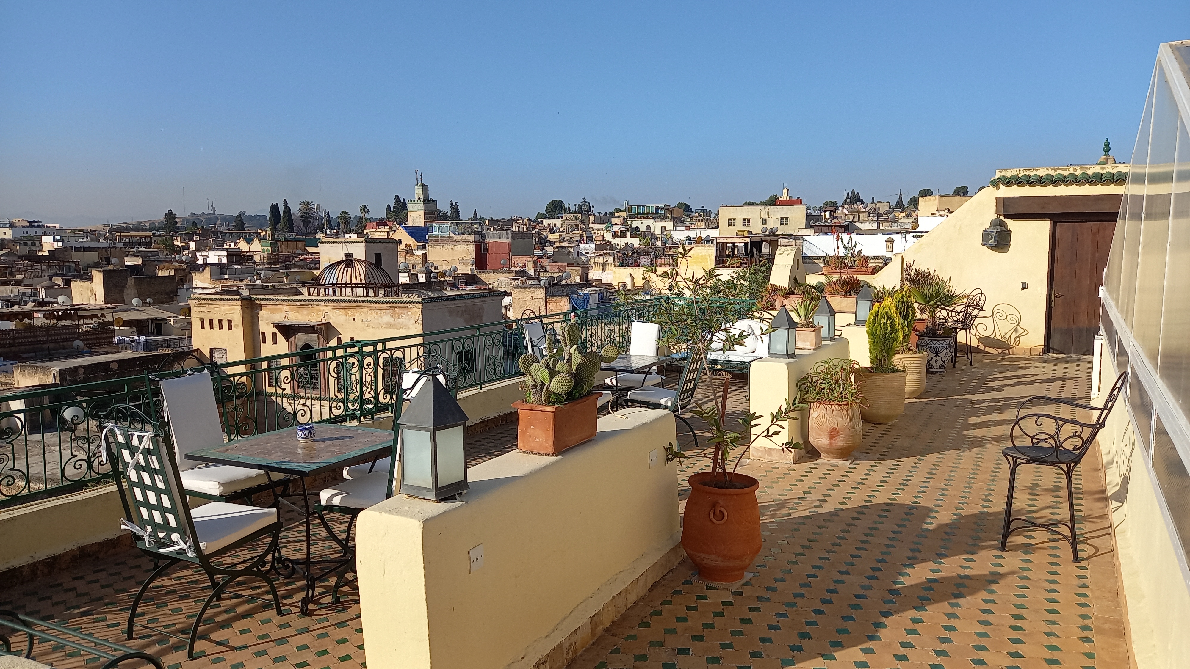riad in Fes with a panoramic terrace